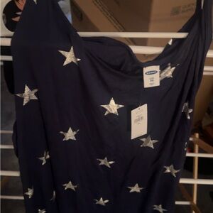 Old Navy Navy Blue Star Tank Top